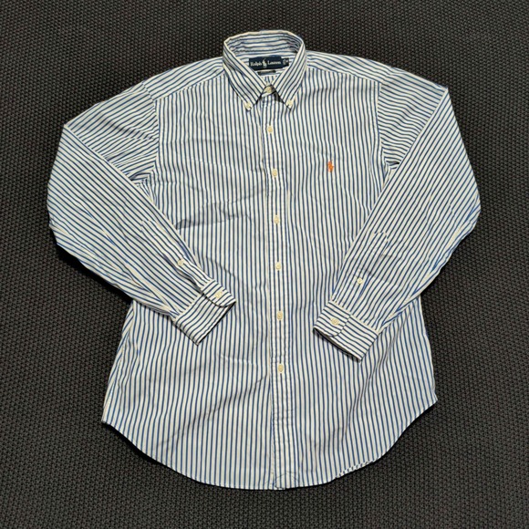 Polo Ralph Lauren Other - Polo Ralph Lauren Button Down Shirt Mens Medium Blue White Striped Classic Fit